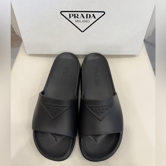 PRADA Calzature Donna Soft Slide | Black | 36 EU | With Box - Picture 1 of 9